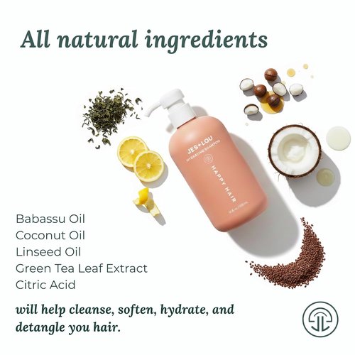 JES+LOU Hydrating Shampoo - Sulfate Free Formula for Dry, Damaged Hair | 10 oz, Vegan & Paraben Free