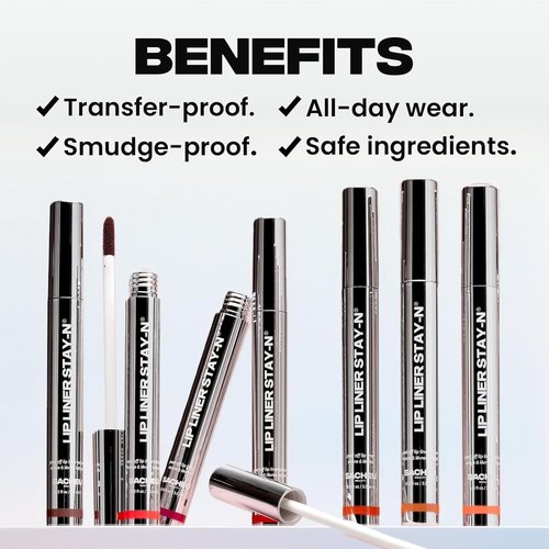 Sacheu Lip Liner - Waterproof Peel Off Lip Stain with Hyaluronic Acid & Vitamin E | Long Lasting Matte Finish, Vegan (p-INKED)