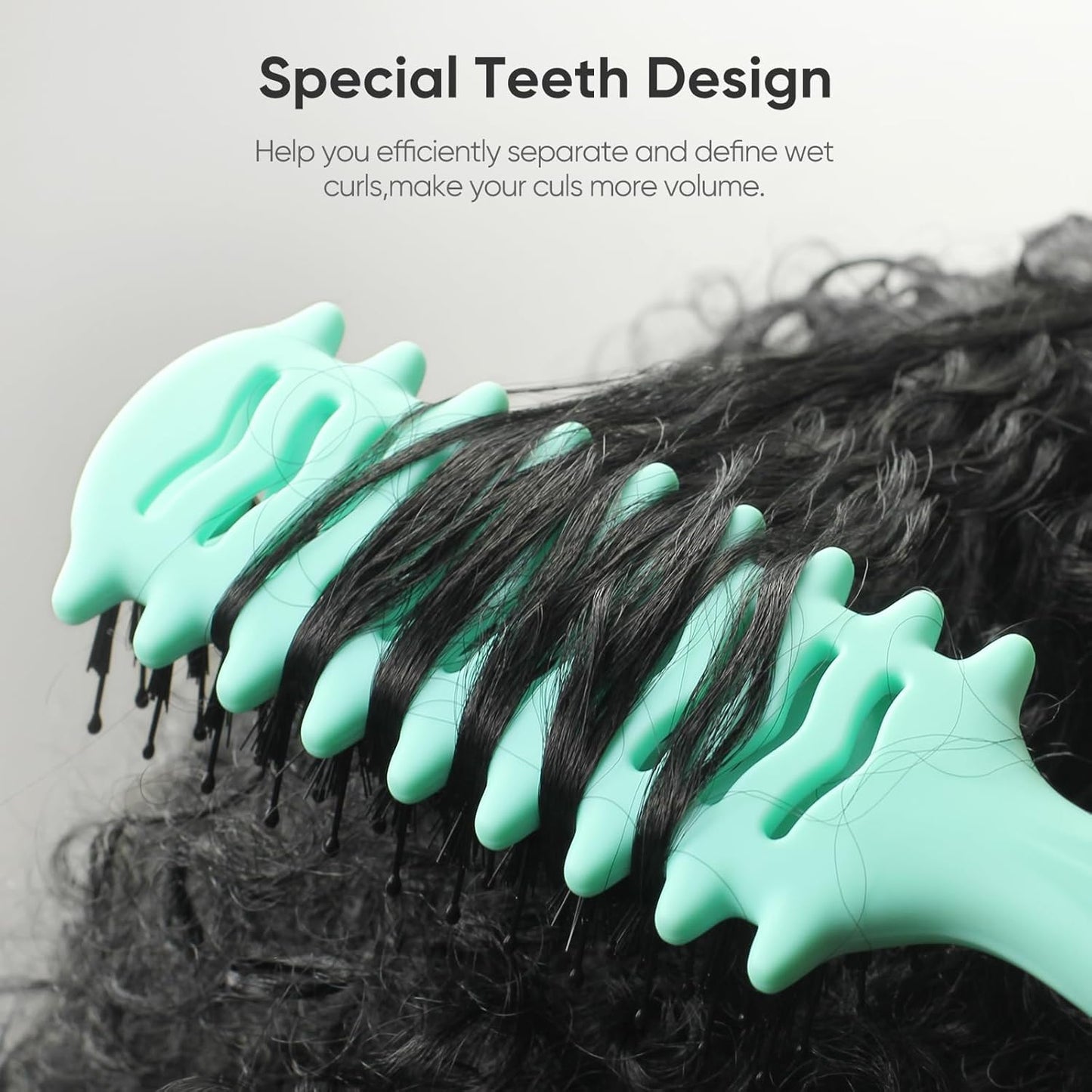 AM8:00 Curl Defining Brush - Shape, Separate & Add Volume to Curly Hair | Vented Blow Drying Brush