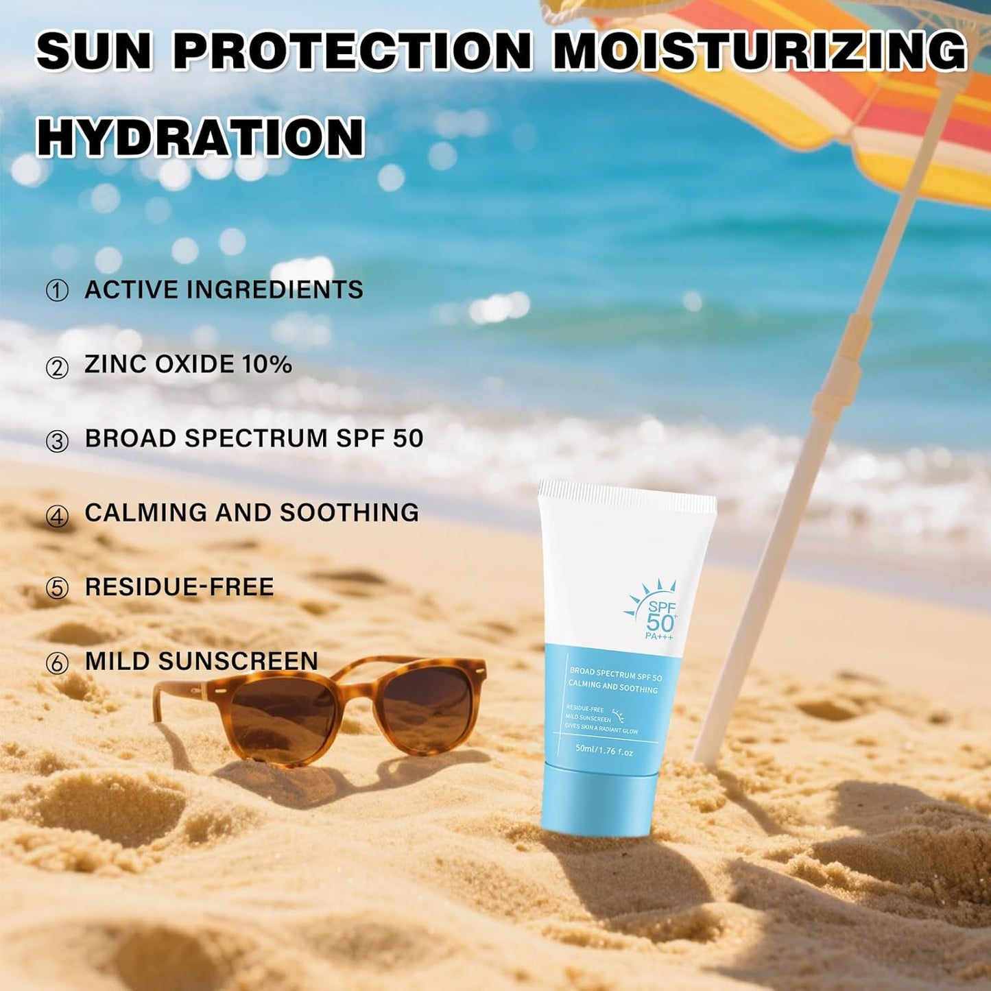 Skiennix Tinted Sunscreen for Face - Broad Spectrum SPF 50+ | Lightweight, Non-Greasy, Natural Coverage - 50ml