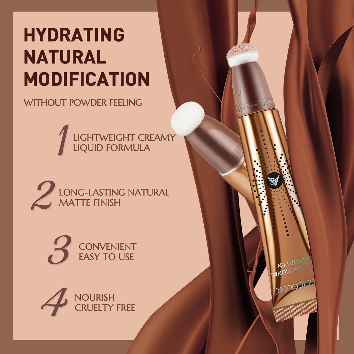 Anglicolor Highlight Beauty Wand - Liquid Highlighter Stick for Luminous Glow | Vegan & Cruelty-Free, 12ML