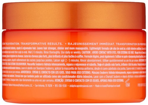 Obliphica Seaberry Hair Mask - Deep Conditioning Treatment for Dry, Frizzy Hair - 8.5 Ounce