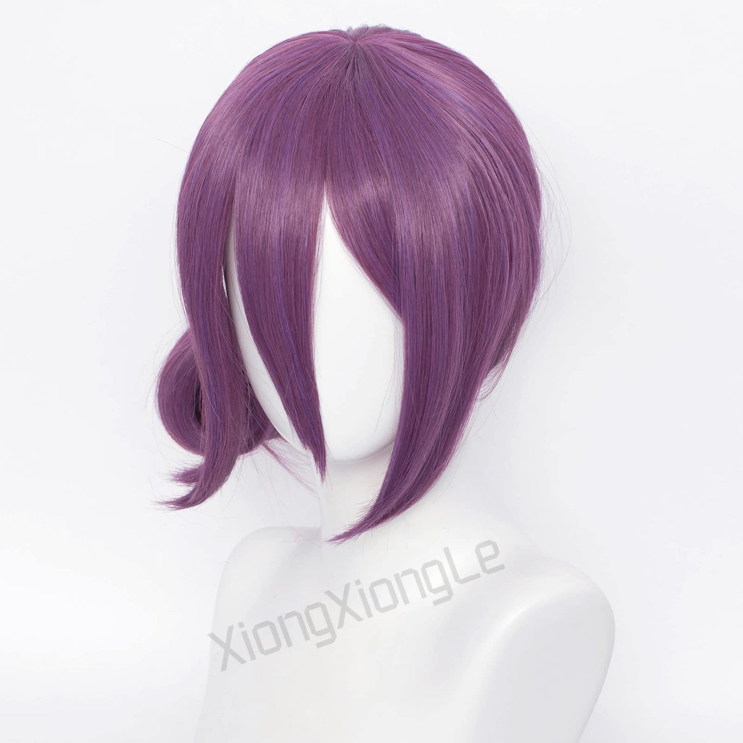 XiongXiongLe Man Reze Purple Ponytail Cosplay Wig Anime Chainsaw Heat Resistant Fiber Synthetic Women's Costume Hair with Cap Wig for Party Halloween(Reze)