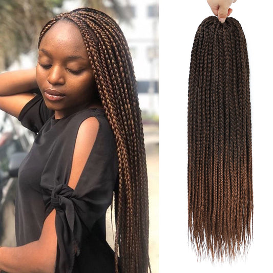 Crochet Box Braids 18 Inch 1 Pack T30 Goddess Box Braids Crochet Hair Prelooped Crochet Hair 3x Box Braided Crochet Hair Synthetic Braiding Hair Crochet Braids Hair for Black Women