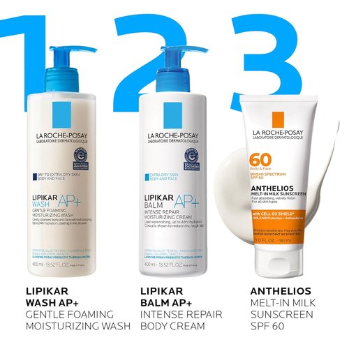 La Roche-Posay Anthelios Melt-In Milk Sunscreen SPF 60 - Lightweight, Oil-Free Protection for Face & Body