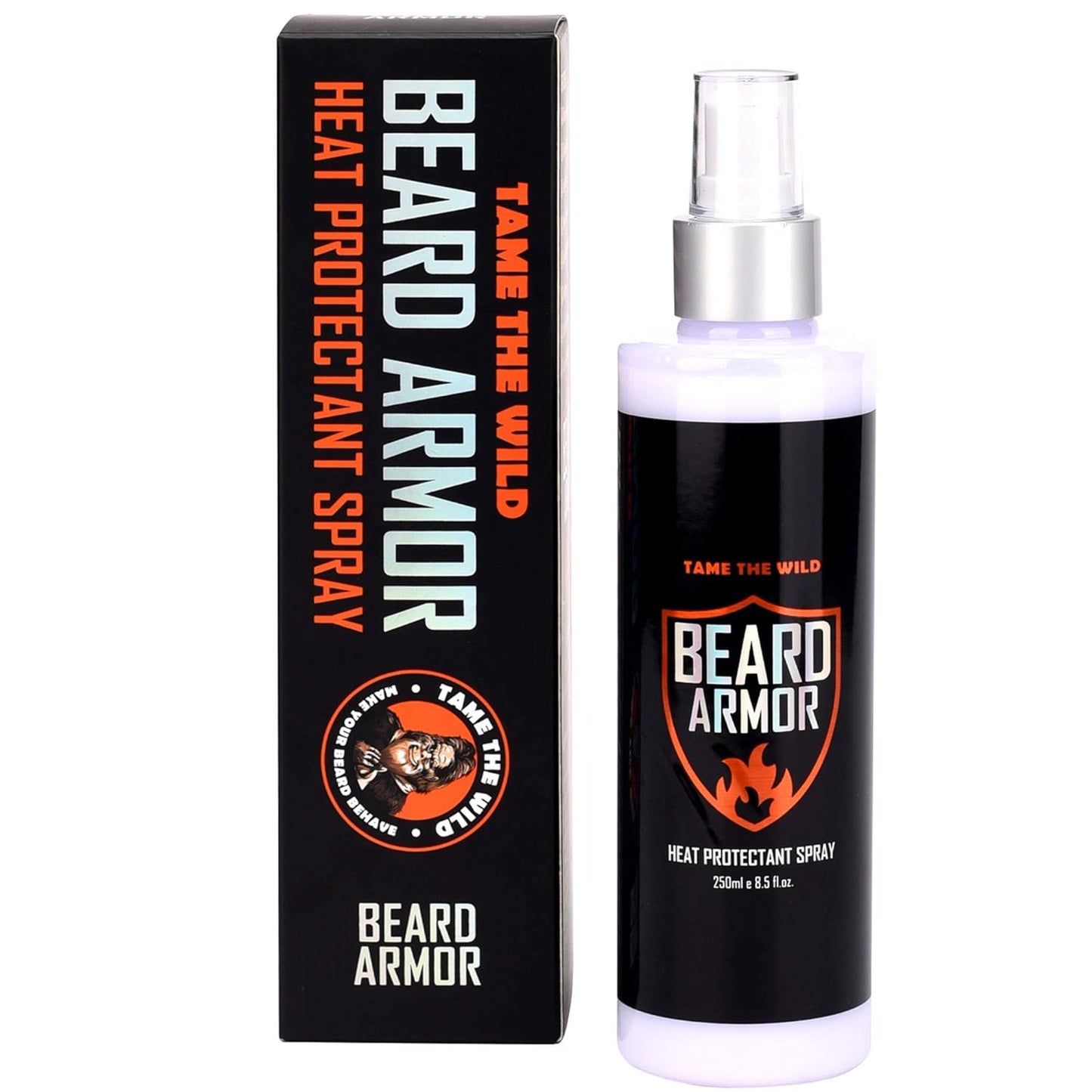 Skiennix Beard Straightener Spray - Heat Protectant with Argan Oil & Keratin - 8.5 Fl Oz