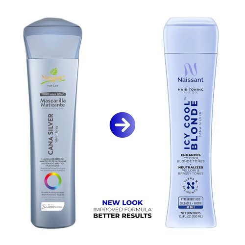 Naissant Icy Cool Blonde Hair Toning Mask - Neutralizes Yellow & Brassy Tones | 10.1 Fl. Oz | Paraben-Free, Sulfate-Free