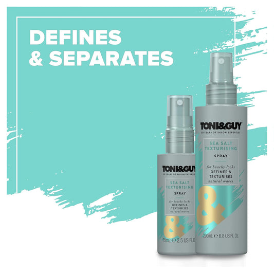 Toni & Guy Sea Salt Spray - Texturizing Hair Spray for Effortless Beach Waves | 6.8 oz