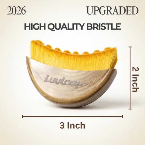 Lymphatic Contour Face Brush for Facial Massage & Sculpting – Manual Lymphatic Drainage Massager with Soft Hypoallergenic Bristles – Natural Makeup & Cleansing Brush, Ergonomic Handle