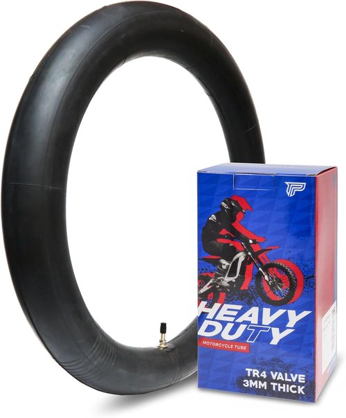 PIVOTRAX Heavy Duty Motorcycle Tube - 3mm Thick | 4.10 X 19 Size with TR4 Valve