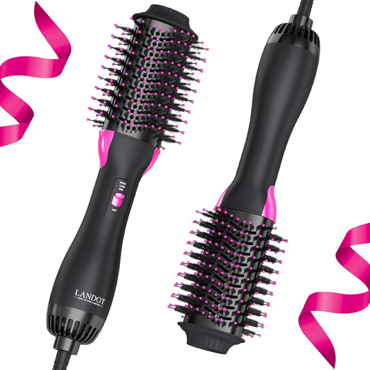 Skiennix Hair Blow Dryer Brush - Fast Drying Volumizing Hot Air Brush for Women | 60mm Oval Barrel