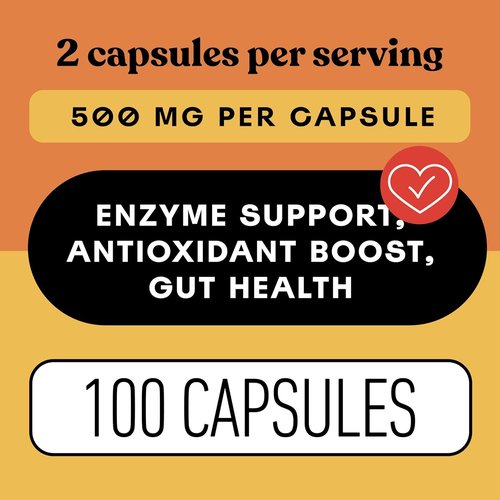Papaya Enzyme Capsules 500mg | Organic Digestive Support with Papain - Vegan, Non-GMO, Made in USA