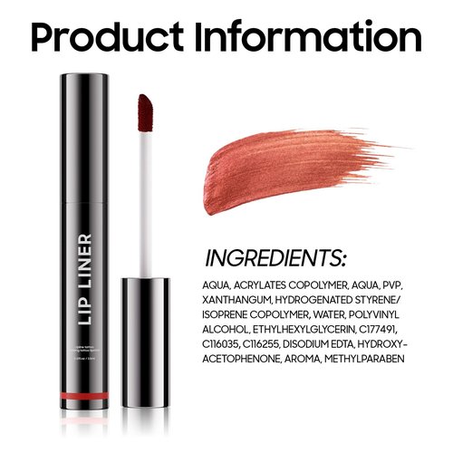 Ihrlpxkc Lip Liner Stain Peel Off - Lip Stain Long-wear & Waterproof Moisturizing, Lip Stain Transfer-Proof, Non-Stick Cup Matte Finish, Stay On All Day (Rose)