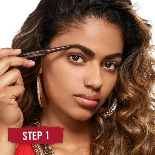 Rimmel Brow This Way Eyebrow Definer - Double-Ended Pencil for Sculpting & Definition | 003 Dark Brown, Vegan Formula, 0.01 oz