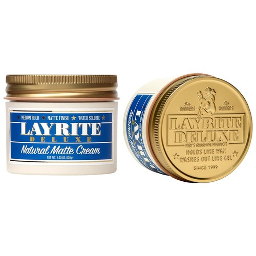 Layrite Deluxe Natural Matte Cream - 2 Pack for Effortless Styling | 4.25 oz Each