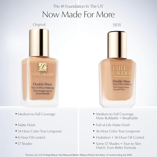 Estée Lauder Double Wear Foundation - Long-Wear Matte Makeup, 1 Fl Oz | Flawless Finish
