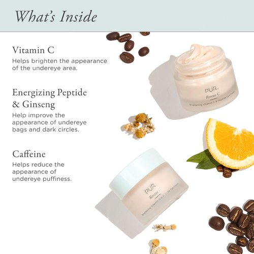 PÜR MINERALS Rescue C Eye Cream - Brightening Vitamin C & Peptide Formula | 0.5 oz