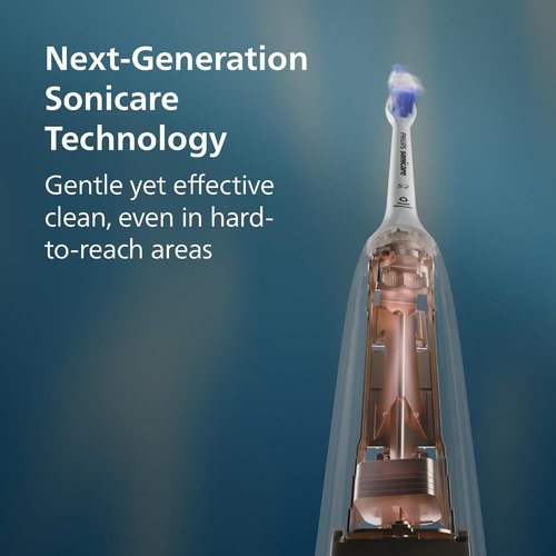 Philips Sonicare Electric Toothbrush - 6 Brushing Settings, Pressure Sensor, Travel Case | Navy Blue, 21-Day Runtime