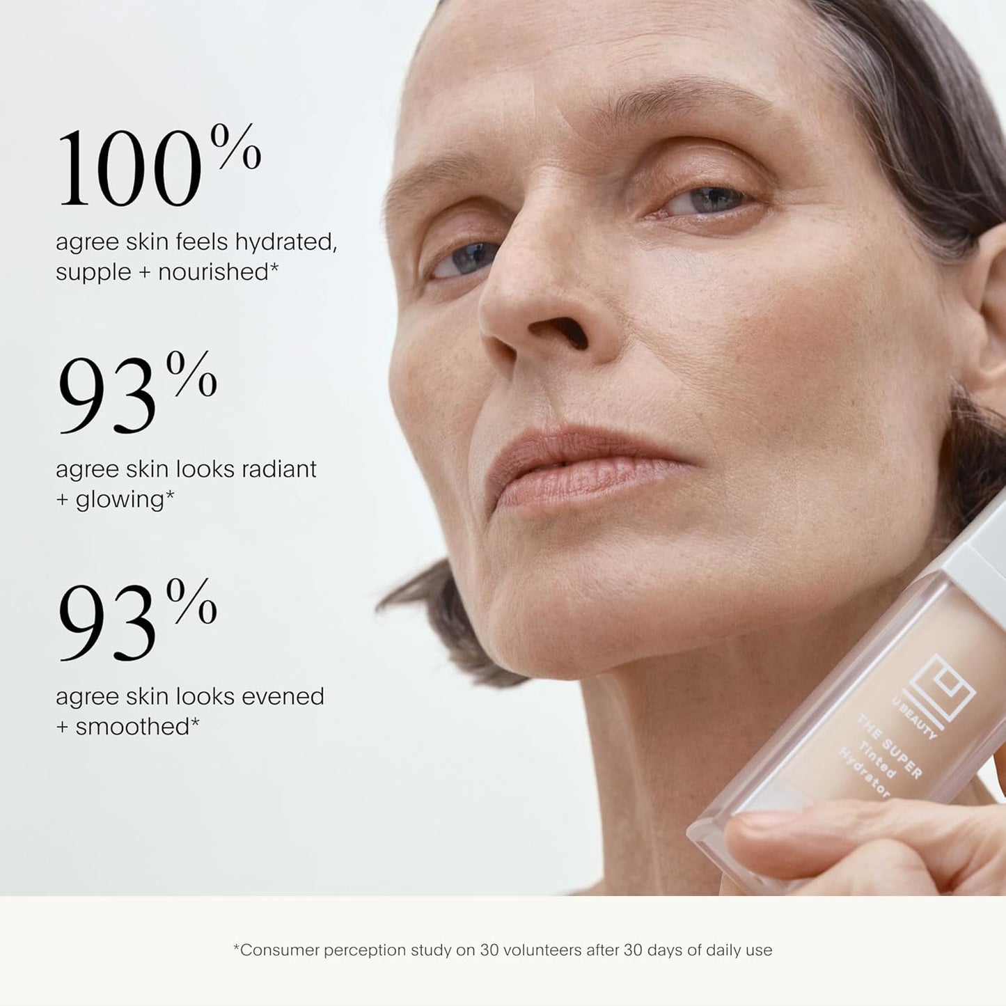 U Beauty Super Tinted Hydrator - Mega-Dose Hyaluronic Acid Moisturizing Cream for 48-Hour Hydration | Shade 4 - 1.0 oz