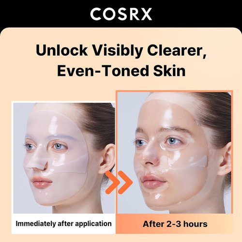 COSRX Hydrogel Face Masks - Alpha-Arbutin Discoloration Care | Collagen Infused, 3 EA