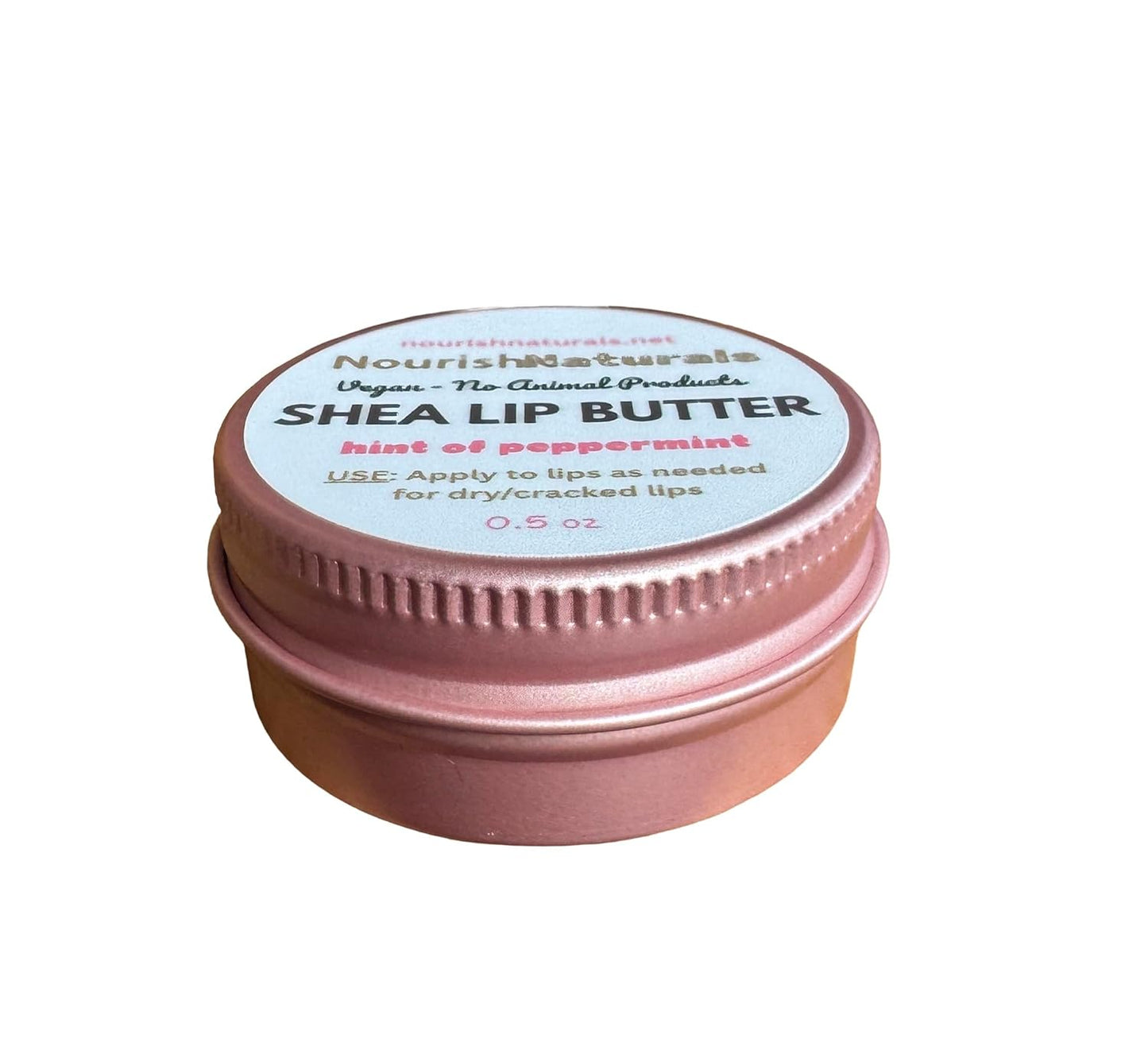 Shea Lip Butter - Ultra Moisturizing Vegan Lip Balm with Peppermint Oil | All-Natural, Travel-Sized, 4 Ingredients
