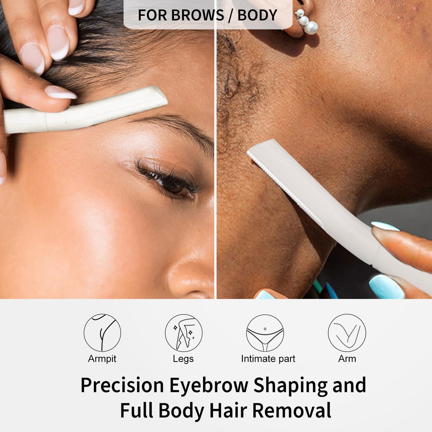 Skiennix Dermaplane Razor - Gentle Facial Exfoliation Tool for Peach Fuzz & Eyebrow Shaping | Smooth Skin Care Tool