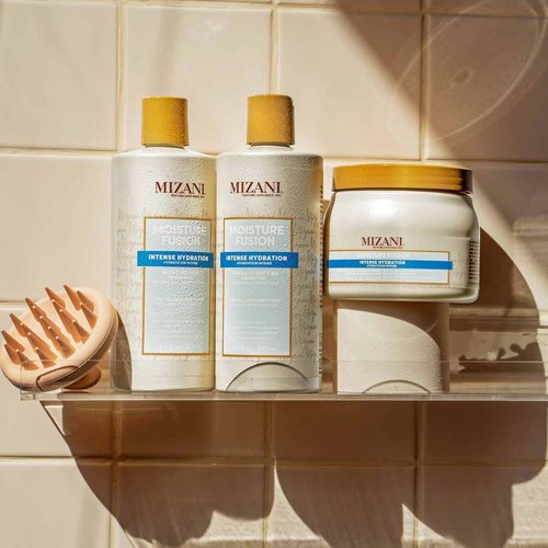Mizani Moisture Fusion Shampoo - Gently Cleanses & Conditions Dry Hair with Argan Oil, 13.5 oz