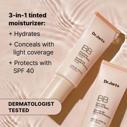 Dr.Jart+ Premium BB Korean Tinted Moisturizer with SPF 40 and Niacinamide | bb cream | Skin Tint | Korean Makeup, Light Medium-Medium, 1.35 Fl Oz