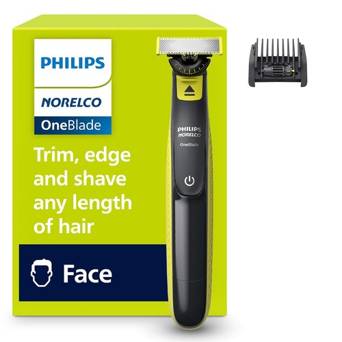 Philips Norelco OneBlade 360 Hybrid Electric Beard Trimmer & Shaver - 5-in-1 Adjustable Comb, Model QP2724/90