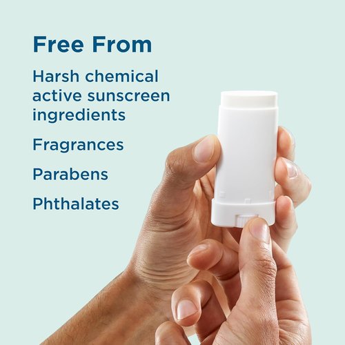Blue Lizard Sensitive Mineral Sunscreen Stick - SPF 50+ Zinc Oxide, Water Resistant, Fragrance Free | 0.5 Oz