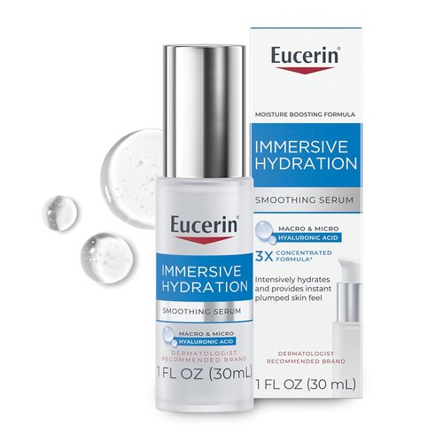 Eucerin Immersive Hydration Face Serum - Ultra-Lightweight Hyaluronic Acid for Fine Lines | 1 Fl Oz