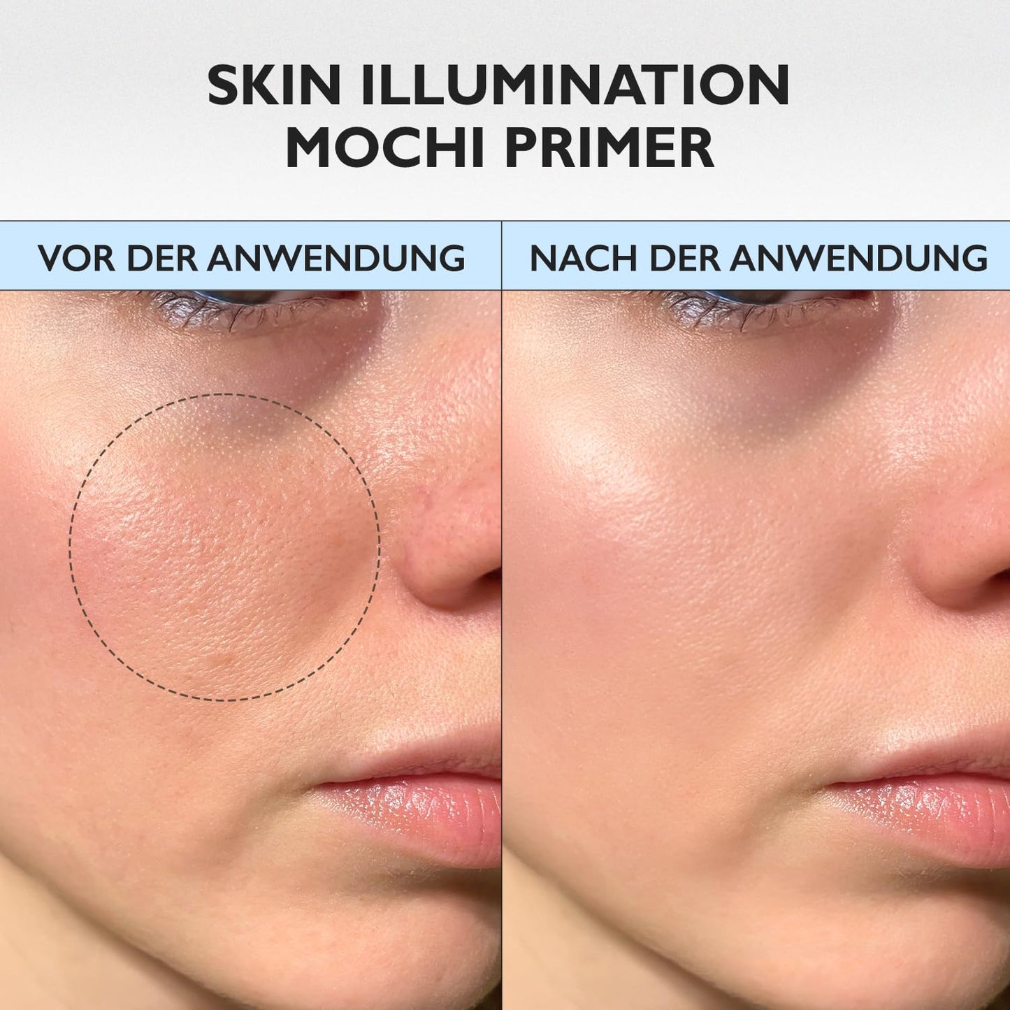 VIDIVICI Skin Illumination Mochi Primer - K-Beauty Pore Blurring Makeup Primer | 1.05 fl oz, Hydrating Base with 84% Skincare Ingredients