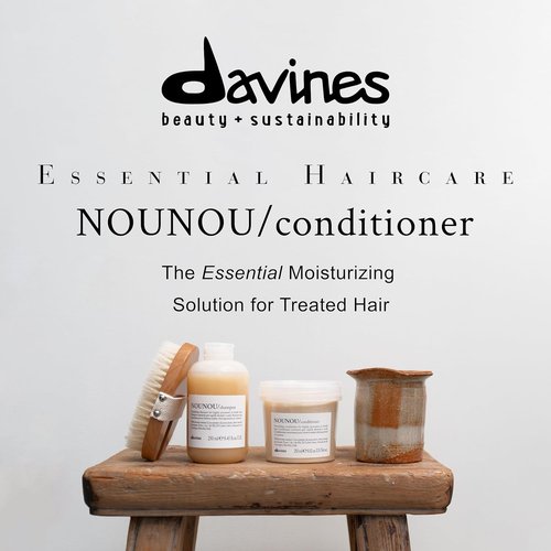 Davines NOUNOU Conditioner - Hydrating Deep Conditioner for Damaged & Dry Hair | Replenishes Chemically Treated Hair