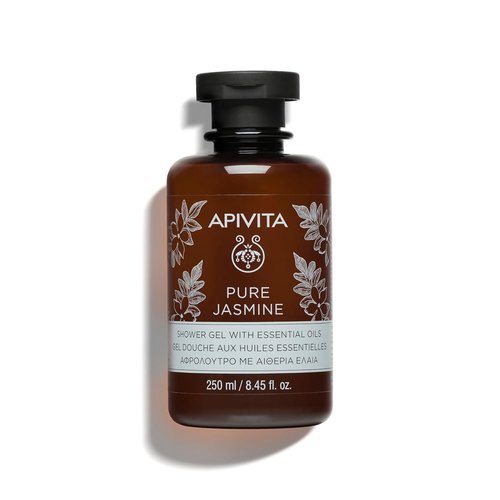 APIVITA Pure Jasmine Shower Gel - Gently Cleanses & Hydrates Skin with Jasmine & Propolis