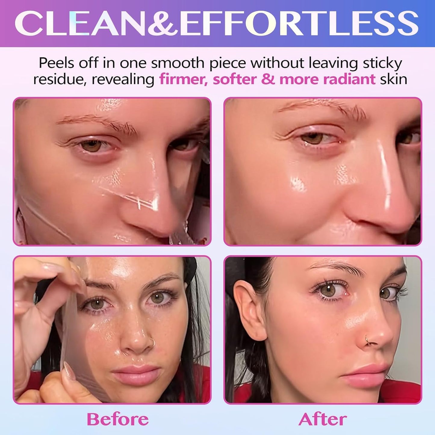 Skiennix Collagen Night Wrapping Mask - Peel Off Face Mask for Elasticity & Hydration | 2.53 fl. oz. with Applicator
