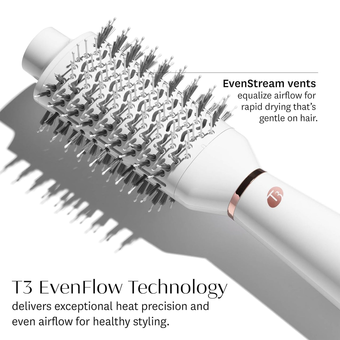 T3 AireBrush Hair Blow Dryer Brush - Fast Drying & Volumizing with Multiple Heat Settings | Ceramic Finish