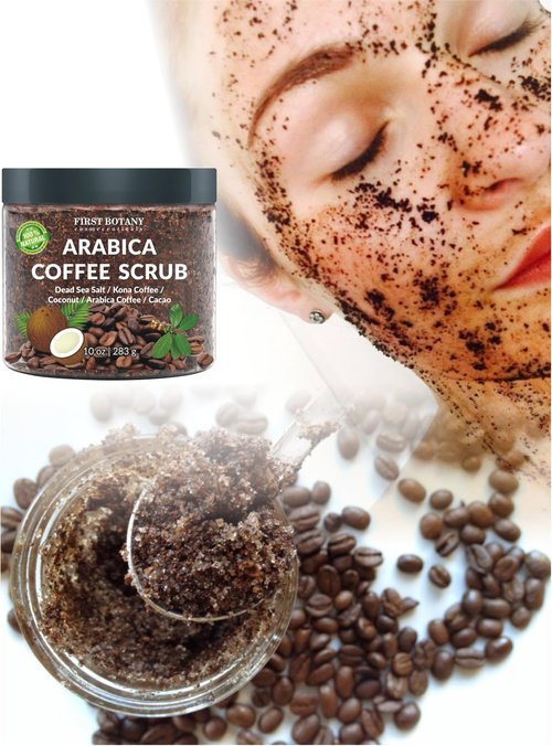 First Botany Body Scrub - Natural Exfoliating Salt Scrub & Body and Face Souffle helps with Moisturizing Skin, Acne, Cellulite, Dead Skin Scars, Wrinkles
