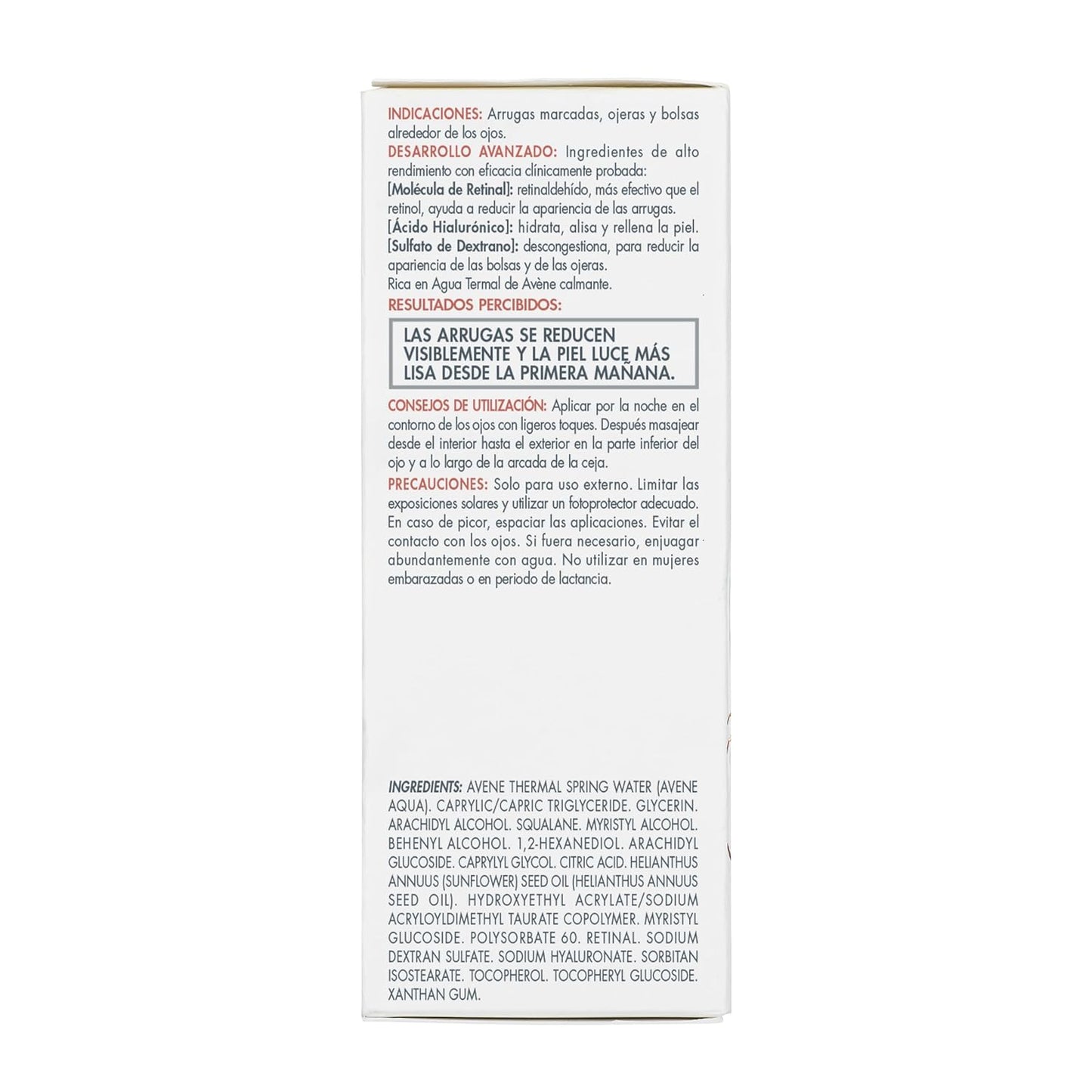Avène Retrinal EYES Advanced 3-In-1 Eye Cream - Retinaldehyde & Hyaluronic Acid for Smoother Skin | Reduces Puffiness & Dark Circles