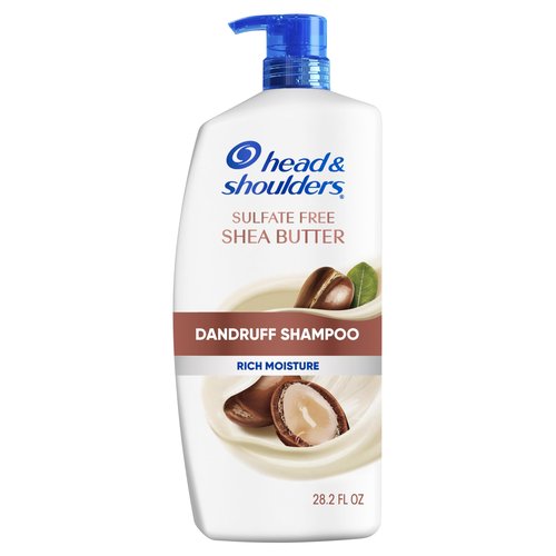 Head & Shoulders Shea Butter Dandruff Shampoo, Sulfate-Free, Rich Moisture, Curly & Coily Hair, 28.2oz