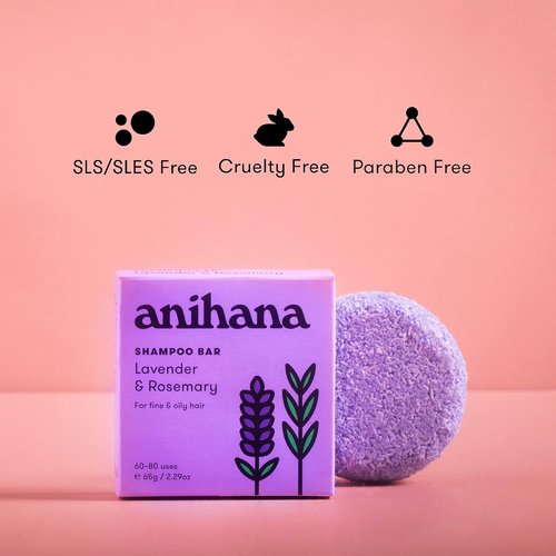 ANIHANA Shampoo Bar - Volume & Body for Thin, Fine & Oily Hair | Lightweight, Oil Balancing, 2.29 oz