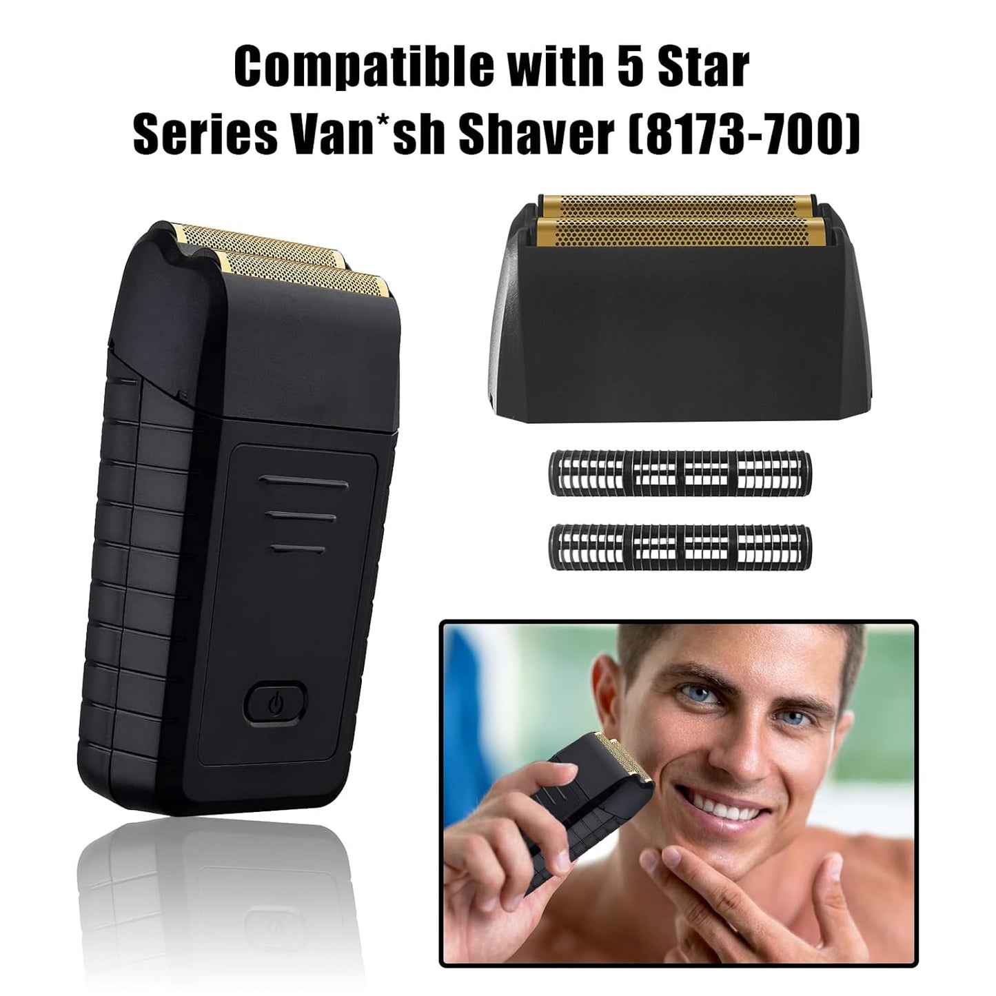 Wahl 5 Star Series Vanish Shaver Replacement - Super Close Gold Foil & Cutter Bar Assembly (1 Pack)