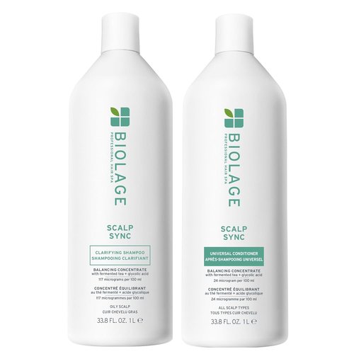 Biolage Scalp Sync Clarifying Shampoo & Conditioner Set - Removes Buildup & Oil, Vegan, 33.8 Fl Oz