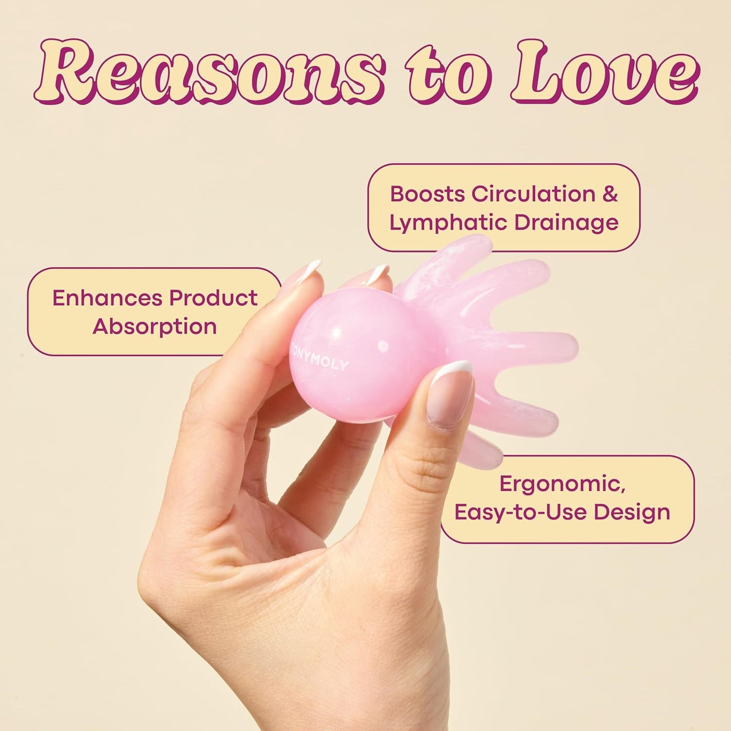 TONYMOLY Lymphatic Massage Tool – Body Sculpting & Circulation Device for Cellulite & Skin Firming