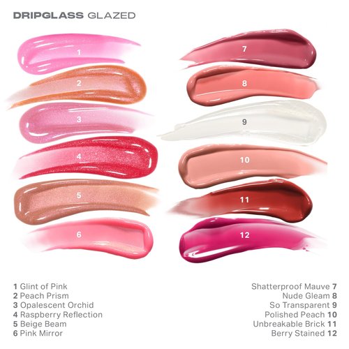 MORPHE Dripglass High Shine Lip Gloss - Semi-Sheer & Full Coverage with Glass-Like Shine - Infused With Squalane & Vitamin E - Unbreakable Brick (0.13 Fl Oz)