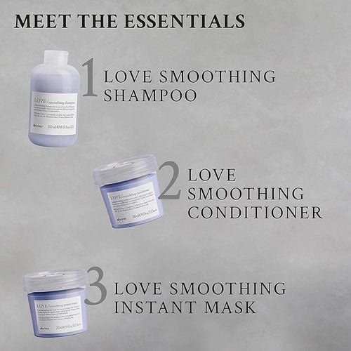 Davines LOVE Smoothing Conditioner - Frizz Control Formula for Coarse Hair | Nourishing & Softening 8.45 oz