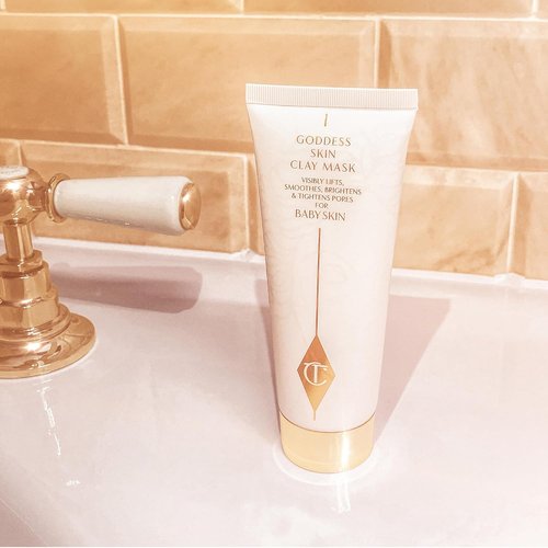 Charlotte Tilbury Goddess Skin Clay Mask - Hydrating Pore Tightening Face Mask with Vitamin C & Sweet Almond Oil | Luminous Glow