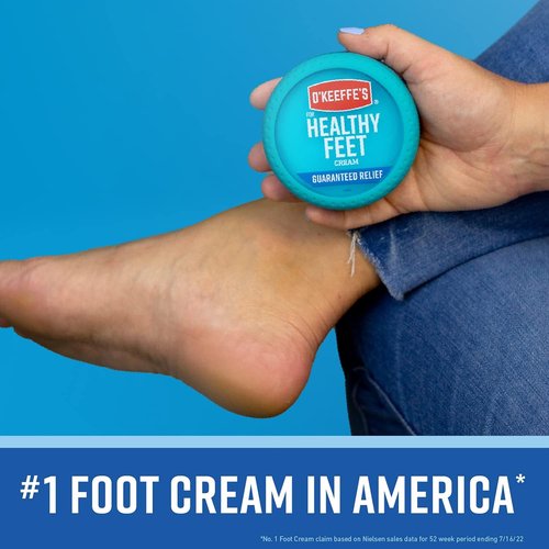 O'Keeffe's Foot Cream - Guaranteed Relief for Extremely Dry, Cracked Feet | 3.2 Ounce Jar (Pack of 3)
