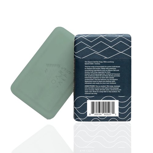 Oars + Alps Exfoliating Bar Soap for Men - Deep Cleaning with Epsom Salt, All Skin Types, 1 Pack