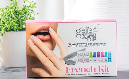 Gelish Xpress Dip N Brush French Kit - Chip-Proof Nail Dip Powder with Built-In Activator | 21+ Days Wear