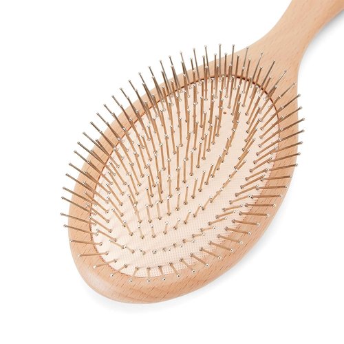 Kacey Welch Hair Brush - Gentle Detangling with Metal-Tipped Bristles | Natural Bamboo, All Hair Types